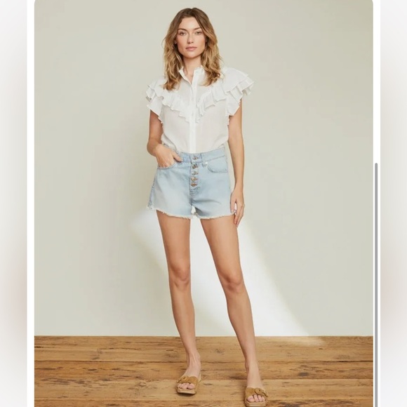 NEW • Veronica Beard • Women’s AIRE Timmi Button Fly Jean Shorts High Rise  32 - Picture 1 of 6